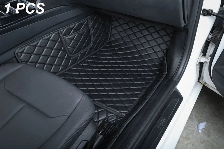 Tapetes para carro personalizados para homens e mulheres, tapetes de couro de luxo, cobertura total.