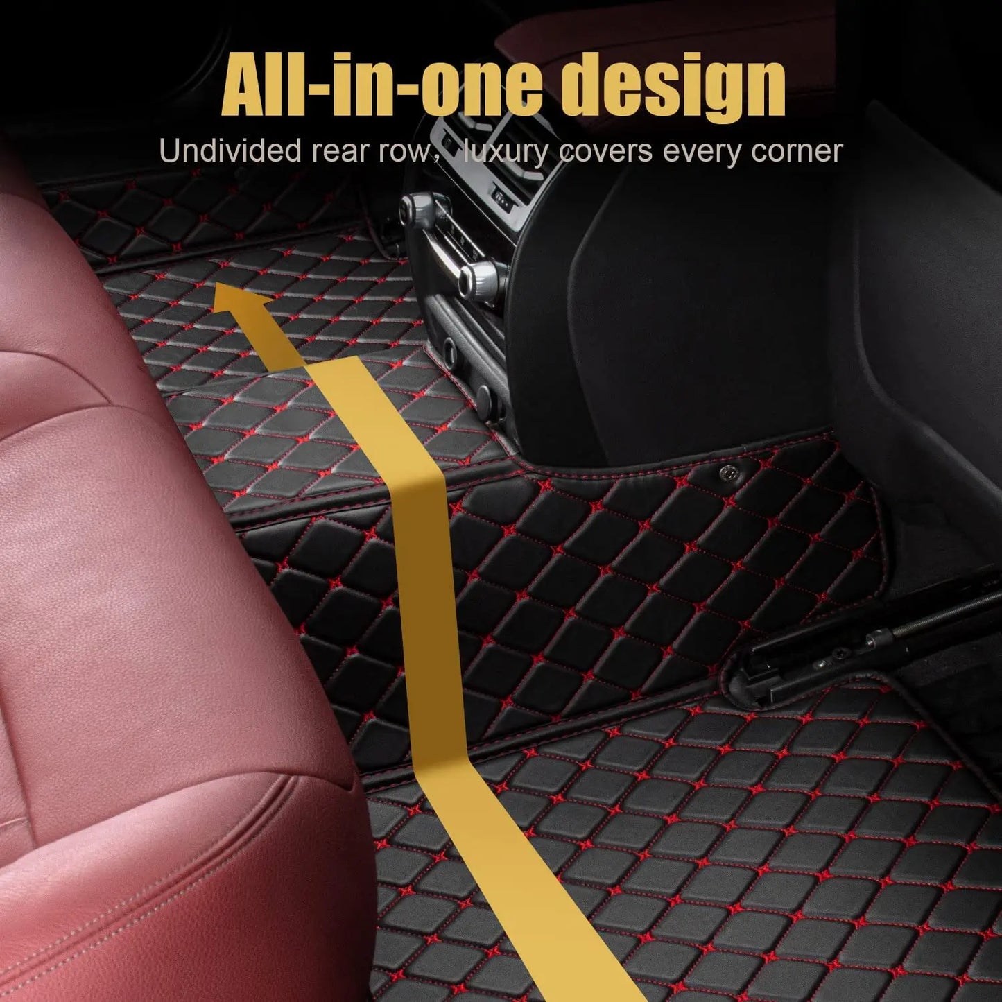 Tapetes para carro personalizados para homens e mulheres, tapetes de couro de luxo, cobertura total.