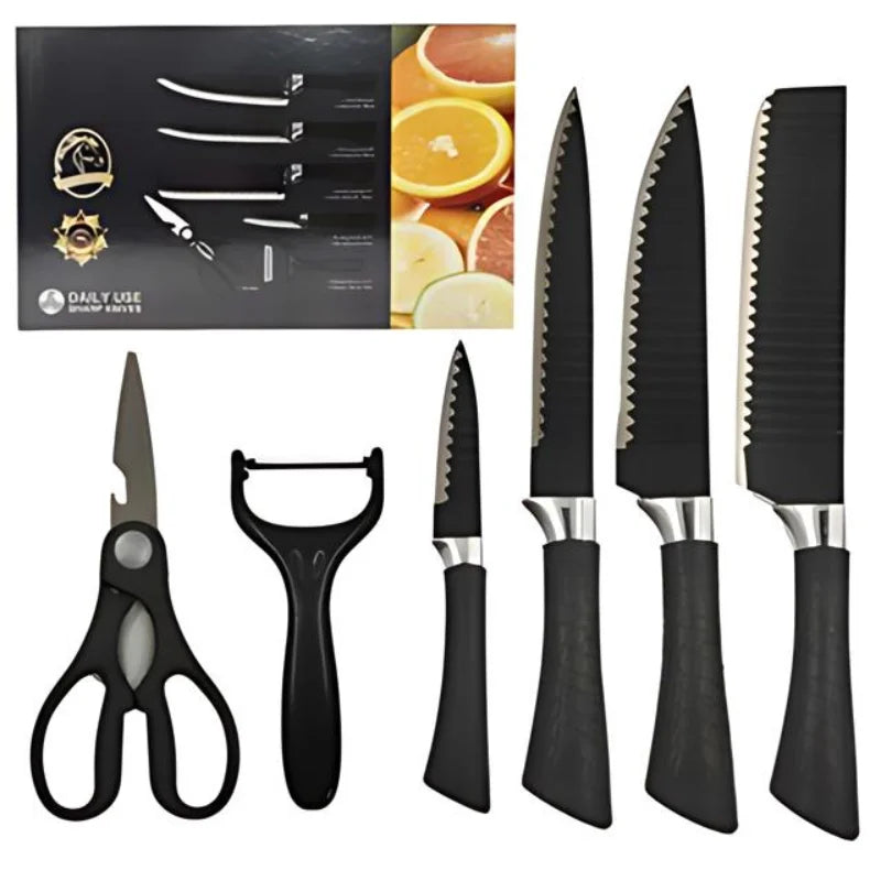 Kit de Facas e Tesoura - Cozinha Premium