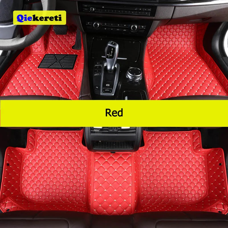Tapetes para carro personalizados para homens e mulheres, tapetes de couro de luxo, cobertura total.