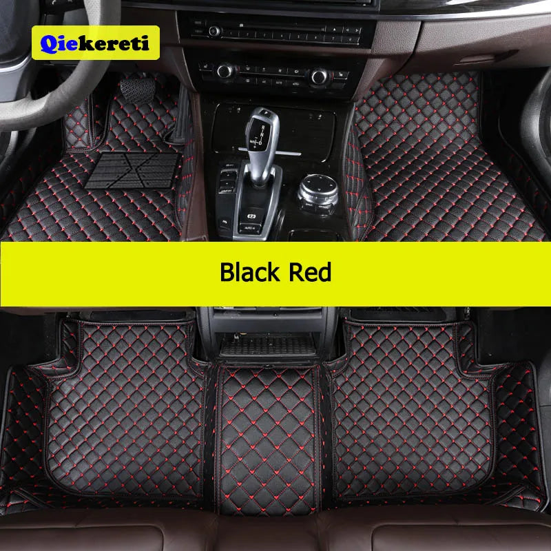 Tapetes para carro personalizados para homens e mulheres, tapetes de couro de luxo, cobertura total.