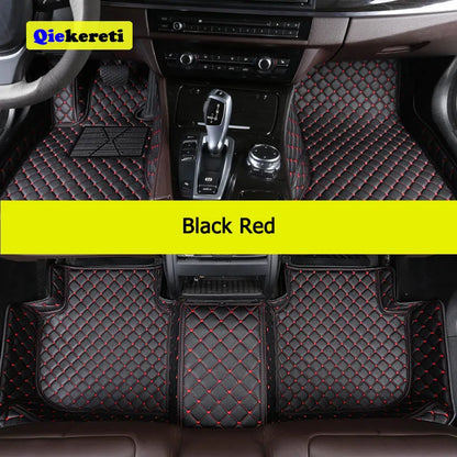 Tapetes para carro personalizados para homens e mulheres, tapetes de couro de luxo, cobertura total.