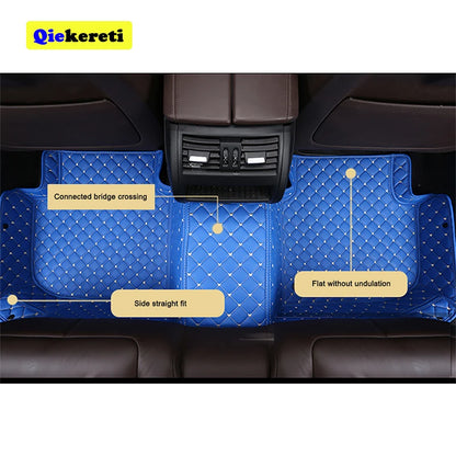 Tapetes para carro personalizados para homens e mulheres, tapetes de couro de luxo, cobertura total.