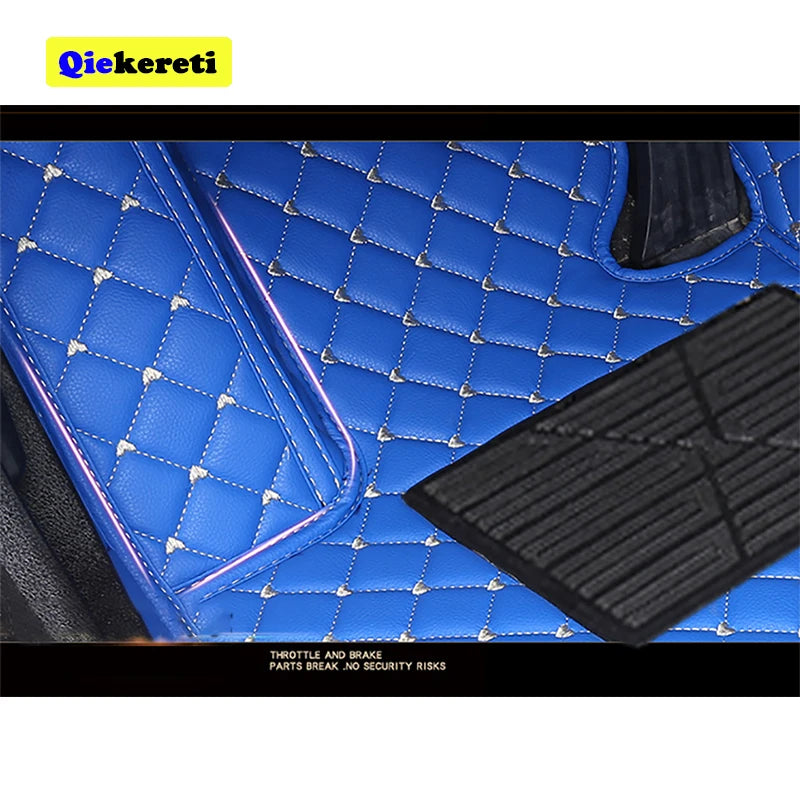 Tapetes para carro personalizados para homens e mulheres, tapetes de couro de luxo, cobertura total.