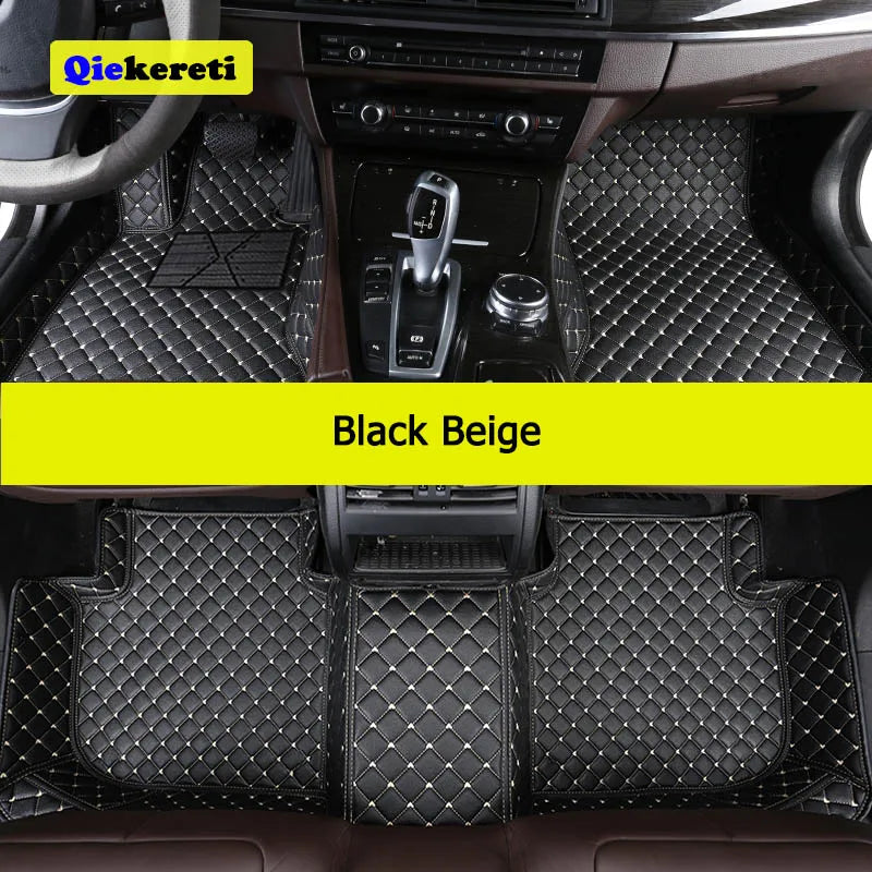 Tapetes para carro personalizados para homens e mulheres, tapetes de couro de luxo, cobertura total.
