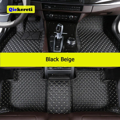 Tapetes para carro personalizados para homens e mulheres, tapetes de couro de luxo, cobertura total.