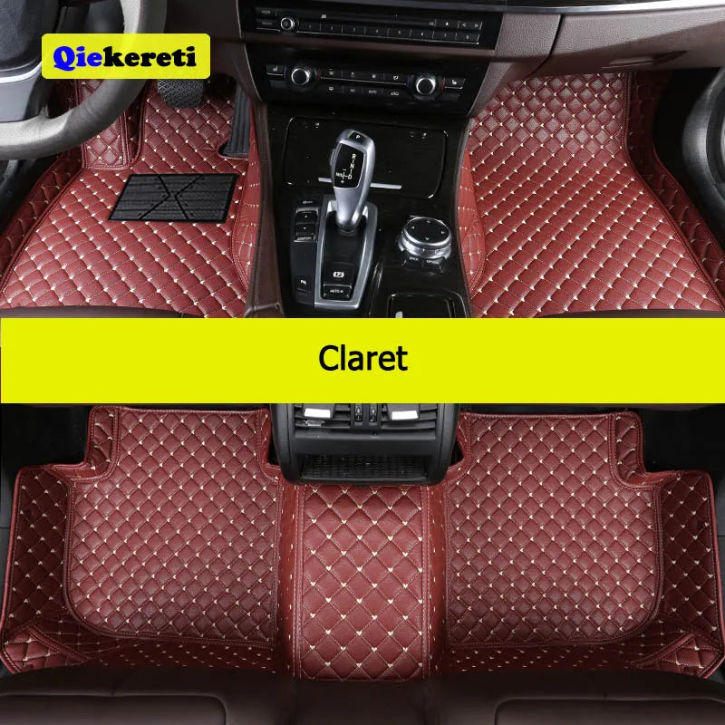Tapetes para carro personalizados para homens e mulheres, tapetes de couro de luxo, cobertura total.