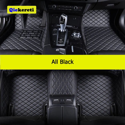 Tapetes para carro personalizados para homens e mulheres, tapetes de couro de luxo, cobertura total.