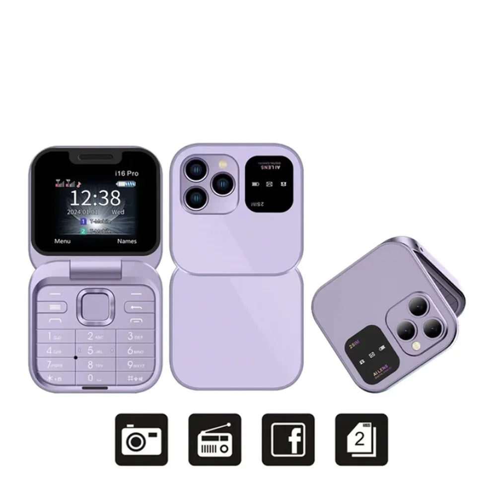 Celular Dobrável Alta Definição - Câmera HD Redes Sociais
