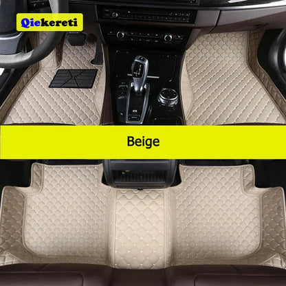 Tapetes para carro personalizados para homens e mulheres, tapetes de couro de luxo, cobertura total.