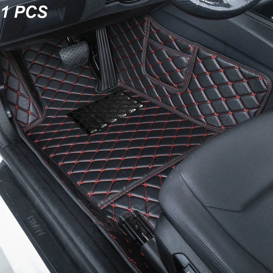 Tapetes para carro personalizados para homens e mulheres, tapetes de couro de luxo, cobertura total.