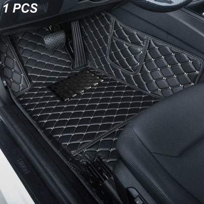 Tapetes para carro personalizados para homens e mulheres, tapetes de couro de luxo, cobertura total.