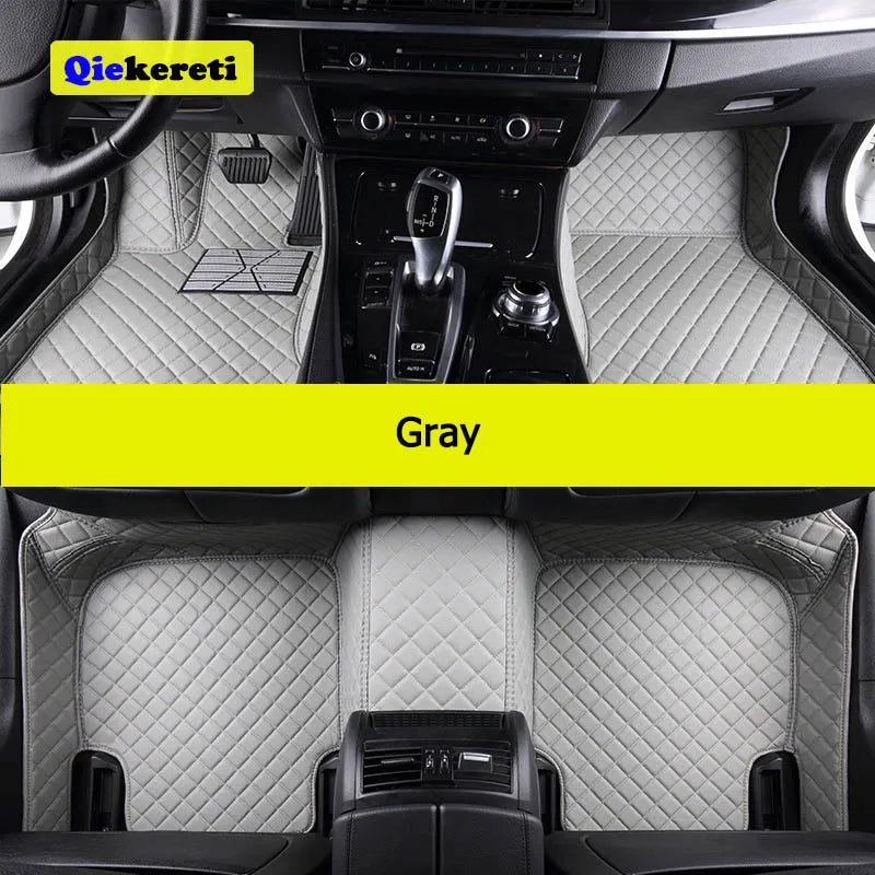 Tapetes para carro personalizados para homens e mulheres, tapetes de couro de luxo, cobertura total.