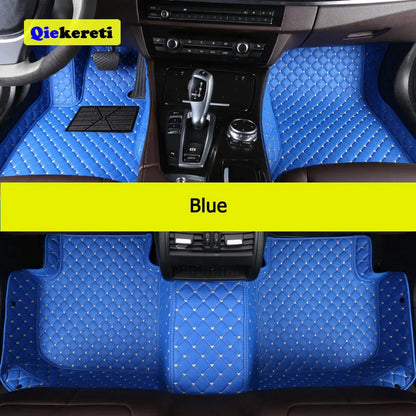 Tapetes para carro personalizados para homens e mulheres, tapetes de couro de luxo, cobertura total.