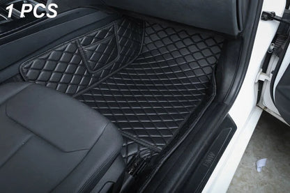 Tapetes para carro personalizados para homens e mulheres, tapetes de couro de luxo, cobertura total.