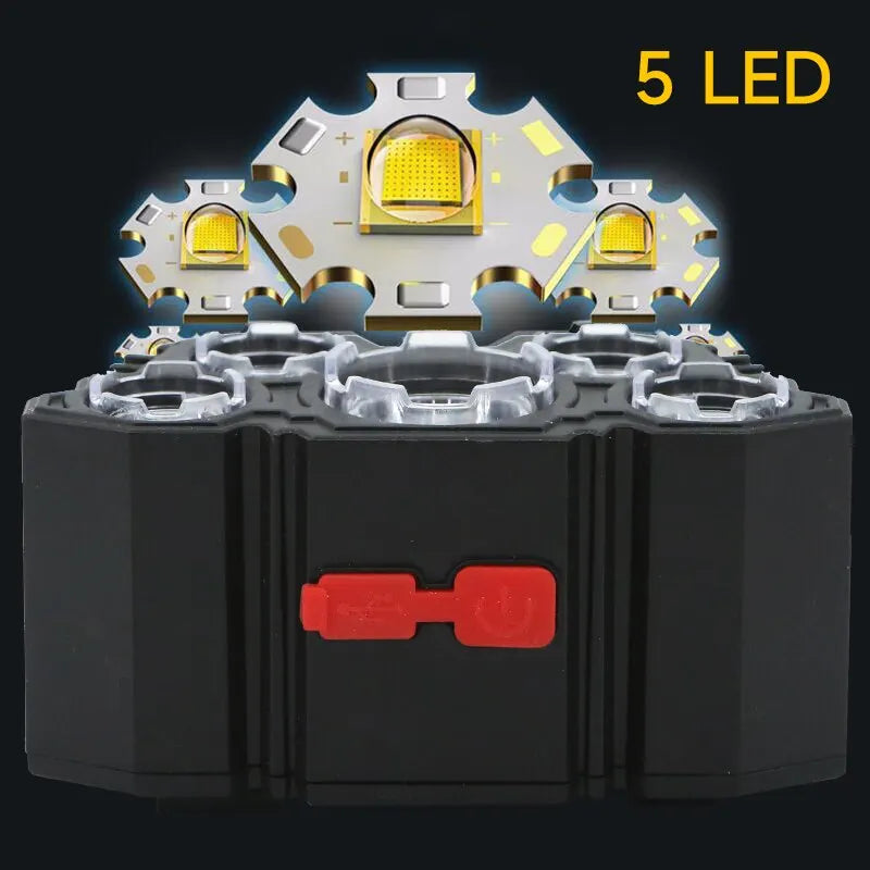 Lanterna UltraFlex - 5 LED Recarregável