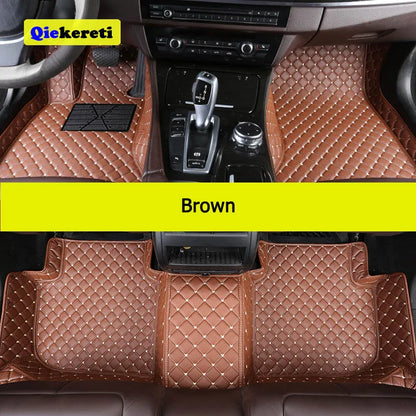 Tapetes para carro personalizados para homens e mulheres, tapetes de couro de luxo, cobertura total.